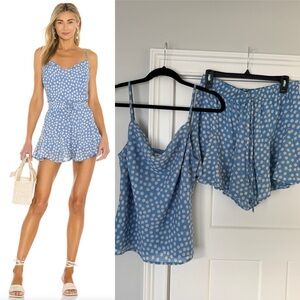 Heartloom Blue Polka Dot Women Short and Cami Set - medium - Revolve